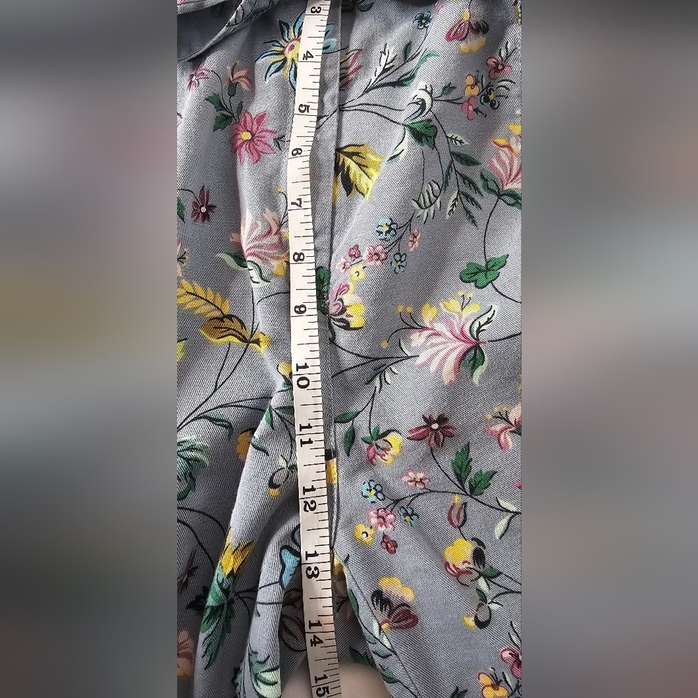 Anthropologie Victoria Floral Cargo Pants Women’s Bohemian Garden Size 4 - Picture 14 of 15